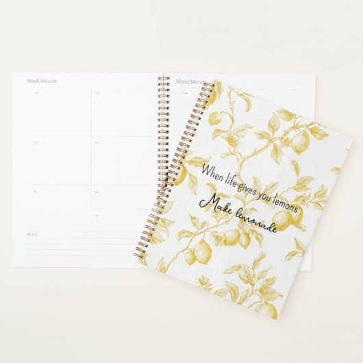 Gele Fruit Lemons Maakt Limonade Planner (Display)