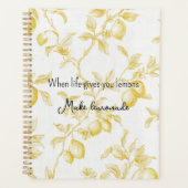 Gele Fruit Lemons Maakt Limonade Planner (Voorkant)