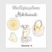 Gele Fruit Lemons Maken Limonade Sticker (Vel)