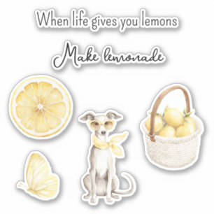 Gele Fruit Lemons Maken Limonade Sticker