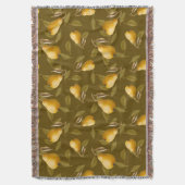 Gele fruit peren deken (Voorkant Verticaal)