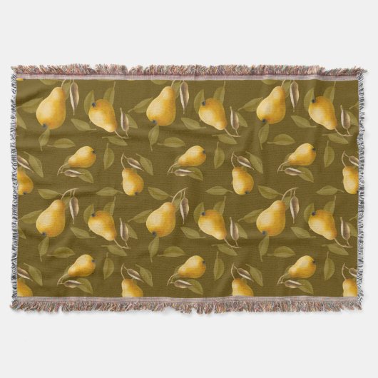 Gele fruit peren deken (Voorkant)