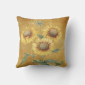 Gele Gaillardia Flowers Kussen (Achterkant)