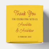 Gele Ganesha met mandala achtergrond Bedankdoosjes (Bovenkant)