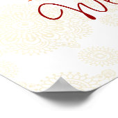 Gele Ganesha met mandala achtergrond Hindu Poster (Hoek)