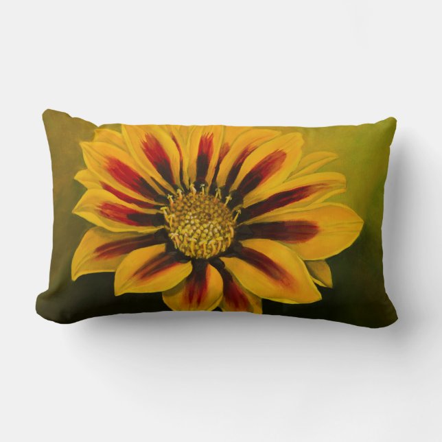 Gele Gazania Kussen (Voorkant)