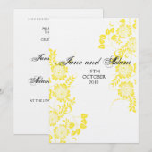 gele GEBEURTENIS INVITE Kaart (Voorkant / Achterkant)