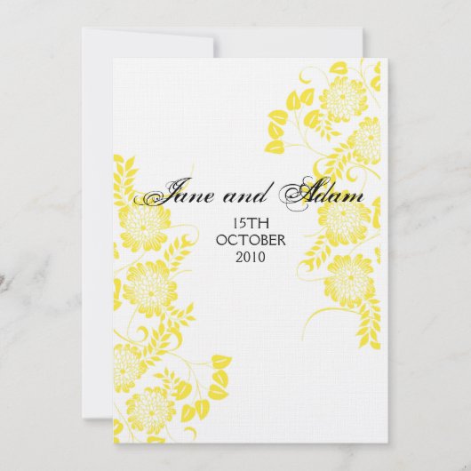 gele GEBEURTENIS INVITE Kaart (Voorkant)