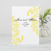 gele GEBEURTENIS INVITE Kaart (Staand voorkant)