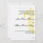 gele GEBEURTENIS INVITE Kaart (Achterkant)