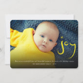 Gele Geborstelde Kallistrofie Kerst Foto Feestdagenkaart (Voorkant)