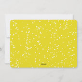 Gele Geborstelde Kallistrofie Kerst Foto Feestdagenkaart (Achterkant)