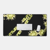 Gele gebroken hart in zwart van zilver bureaumat (Keyboard & Muis)