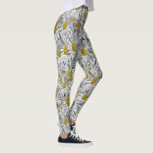 Gele gecentreerde dagen leggings (Rechts)