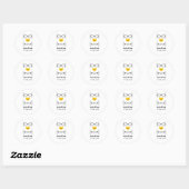 Gele Geeky Glasses Wedding Stickers (Vel)