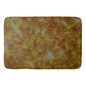 Gele geelbruine strepen met vlecht badmat (Voorkant)