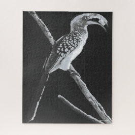 Gele gefactureerde hornbill, Kalahari Animal Legpuzzel