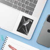 Gele gefactureerde hornbill, Kalahari Animal Sticker (Laptop met iPhone)