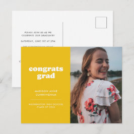 Gele Gefeliciteerd Afstudeerder Foto Afstuderen Ui Briefkaart
