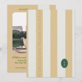 Gele gekartelde rand Save The Date Kaart (Voorkant / Achterkant)