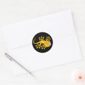 Gele gekko hagedis ronde Sticker (Envelop)