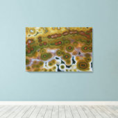 Gele gekleurde oceaan jaspis canvas afdruk (Insitu (Houten vloer))