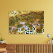 Gele gekleurde oceaan jaspis canvas afdruk (Insitu (Woonkamer))