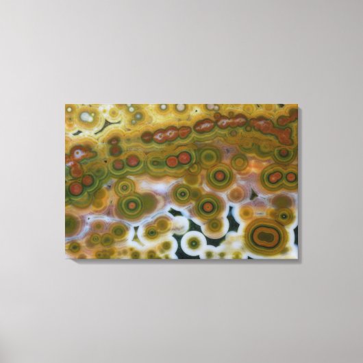 Gele gekleurde oceaan jaspis canvas afdruk (Voorkant)
