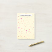 Gele Gele Aangepaste Naam Post-it® Notes (Op bureau)