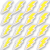 Gele gele bliksemschichtstickers voor school sticker (Voorkant)