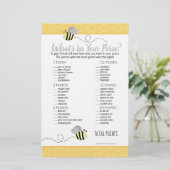 Gele Gele Bumble Bee Wat zit er in je Purse Game (Staand voorkant)