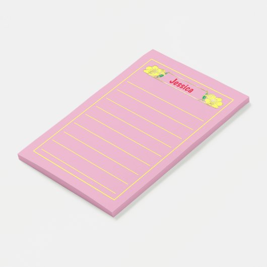 Gele  Gele Florence, goudvormig Post-it® Notes (Schuin)
