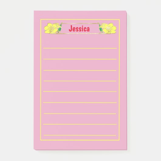 Gele  Gele Florence, goudvormig Post-it® Notes (Voorkant)