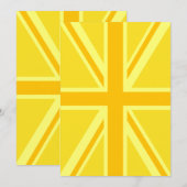 Gele Gele Union Jack British Flag Background (Voorkant / Achterkant)