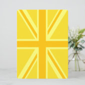 Gele Gele Union Jack British Flag Background (Staand voorkant)