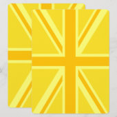 Gele Gele Union Jack British Flag Background (Voorkant / Achterkant)