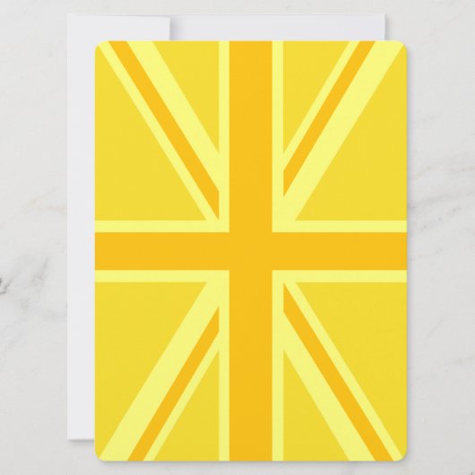 Gele Gele Union Jack British Flag Background (Voorkant)
