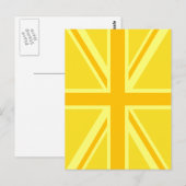 Gele Gele Union Jack British Flag Background Briefkaart (Voorkant / Achterkant)