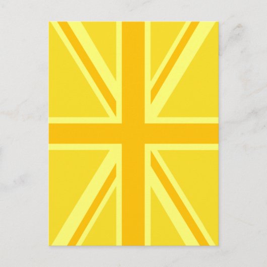 Gele Gele Union Jack British Flag Background Briefkaart (Voorkant)