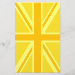 Gele Gele Union Jack British Flag Background Briefpapier