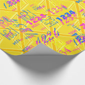 Gele Gele Union Jack British Flag Background Cadeaupapier (Hoek)