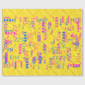 Gele Gele Union Jack British Flag Background Cadeaupapier (Vlak)