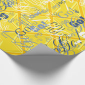 Gele Gele Union Jack British Flag Background Cadeaupapier (Hoek)