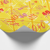 Gele Gele Union Jack British Flag Background Cadeaupapier (Hoek)