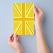 Gele Gele Union Jack British Flag Background Flyer (Hand)