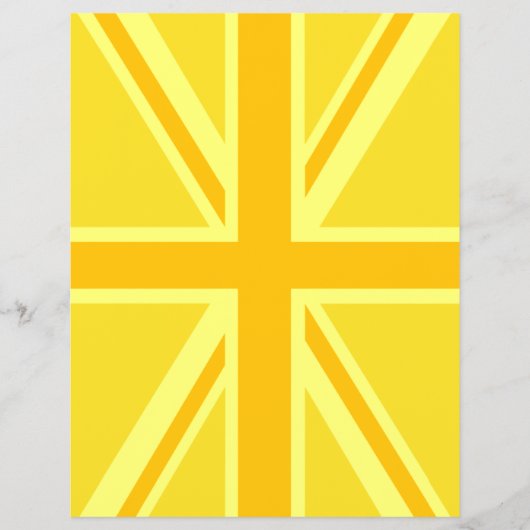 Gele Gele Union Jack British Flag Background Flyer (Voorkant)