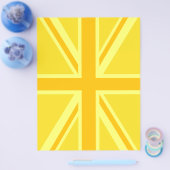 Gele Gele Union Jack British Flag Background Flyer (Enkel)