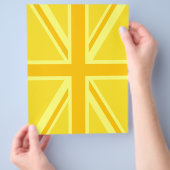 Gele Gele Union Jack British Flag Background Flyer (Hand)