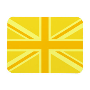 Gele Gele Union Jack British Flag Background Magneet