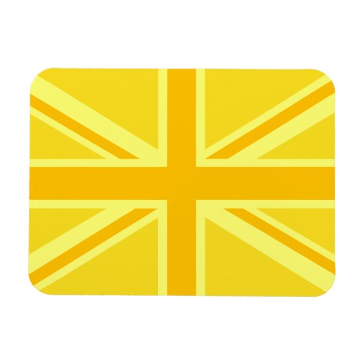 Gele Gele Union Jack British Flag Background Magneet (Horizontaal)